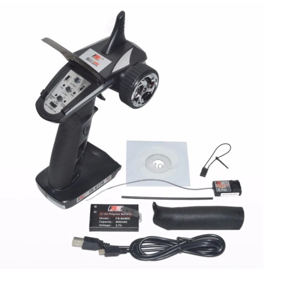 FLYSKY FS-GT2B  2.4G 3CH Radio With GR3E 3.7V Battery USB Cable for RC Car Boat Toys RC Parts RC Drones